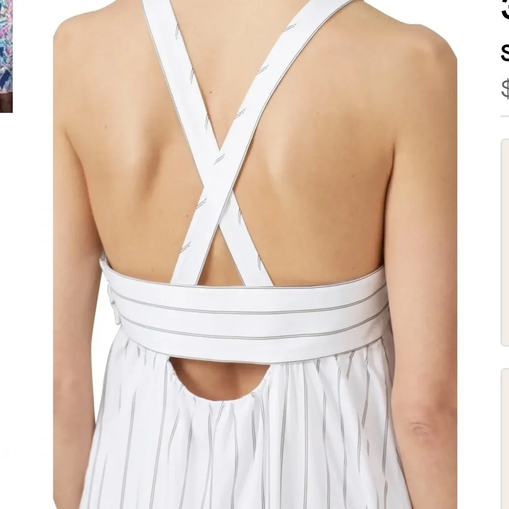 3.1 Phillip Lim Striped Tent Dress size 10 white with light brown strips D130 - Picture 10 of 14